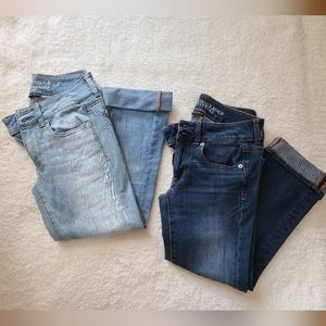 American Eagle Artist Crop Capri Jeans bundle Size 2 Regular
